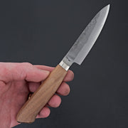 Hitohira TD Blue #2 Stainless Clad Nashiji Yo Paring 90mm Walnut Handle-Knife-Hitohira-Carbon Knife Co