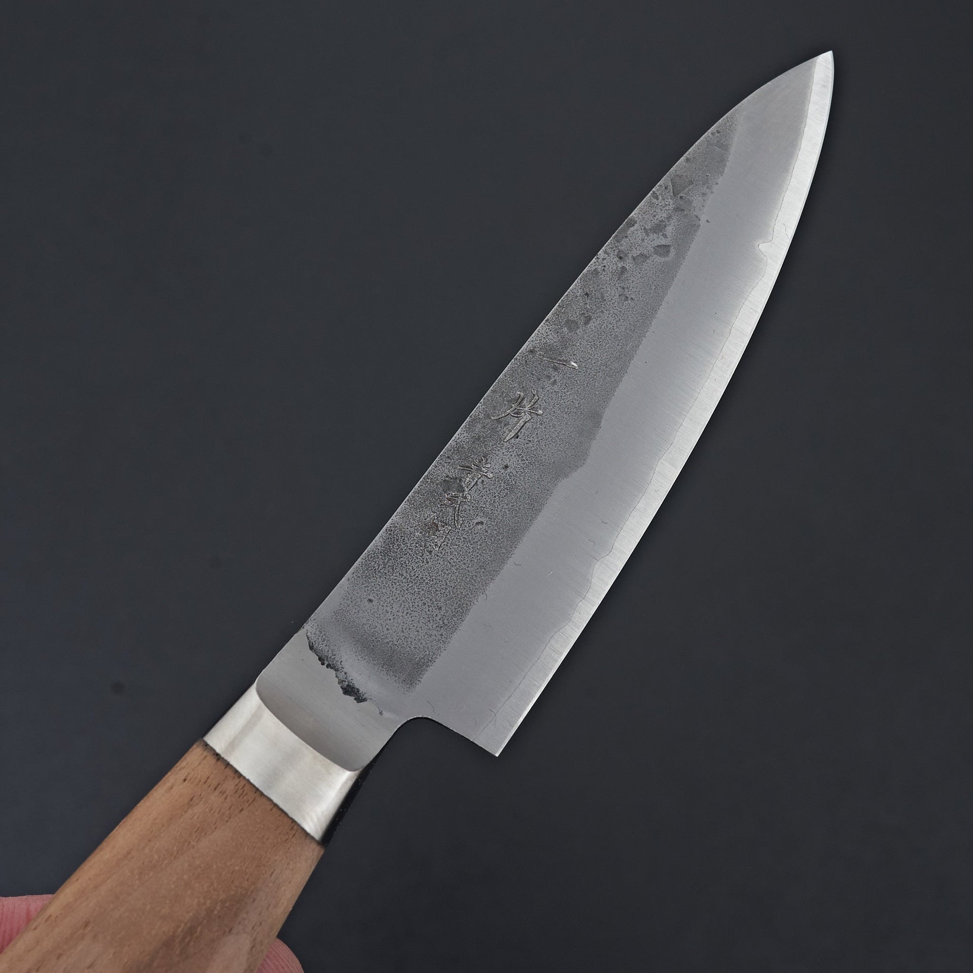 Hitohira TD Blue #2 Stainless Clad Nashiji Yo Paring 90mm Walnut Handle-Knife-Hitohira-Carbon Knife Co