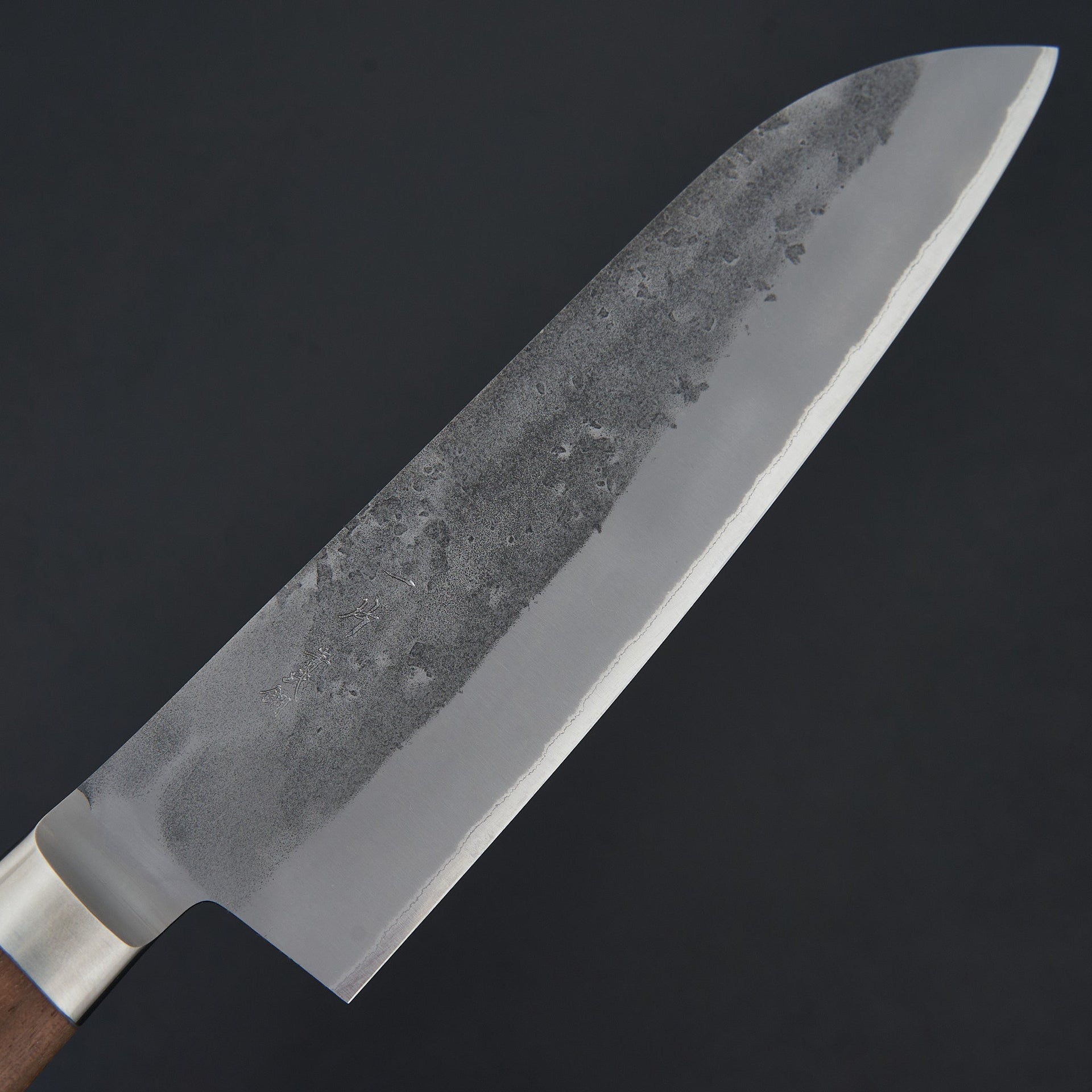 Hitohira TD Blue #2 Stainless Clad Nashiji Yo Santoku 170mm Walnut Handle-Knife-Hitohira-Carbon Knife Co