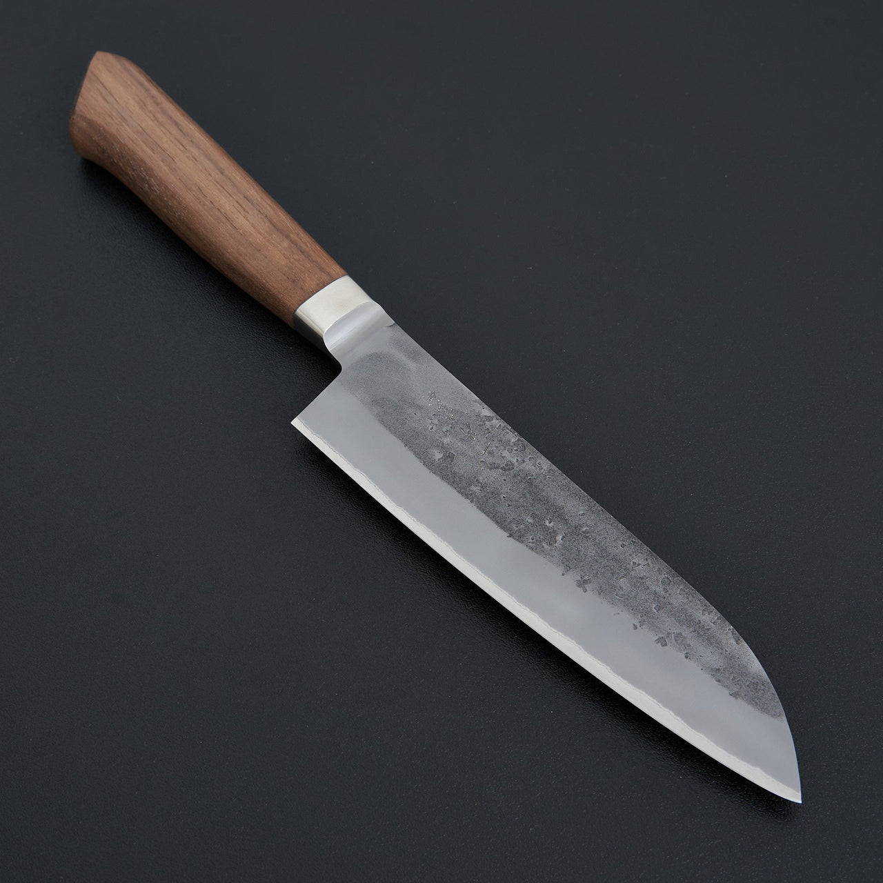 Hitohira TD Blue #2 Stainless Clad Nashiji Yo Santoku 170mm Walnut Handle-Knife-Hitohira-Carbon Knife Co