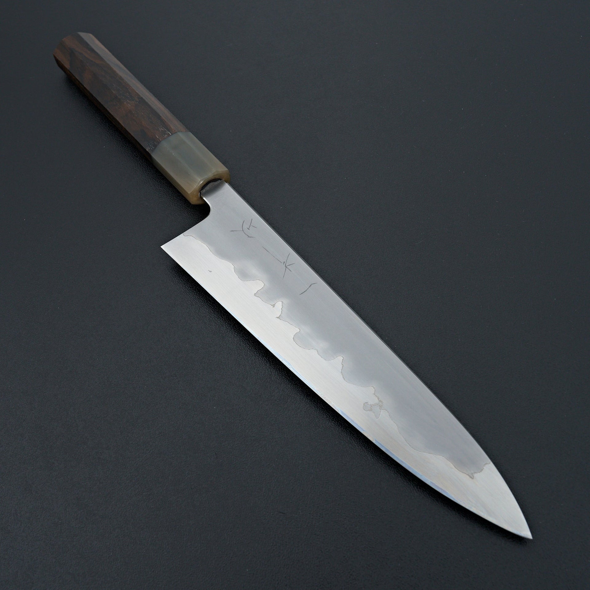 Hitohira Tanaka Izo Blue #1 Stainless Clad Gyuto 210mm Ziricote Handle-Knife-Hitohira-Carbon Knife Co