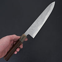 Hitohira Tanaka Kyuzo Blue #1 Damascus Gyuto 240mm Taihei Makassar Ebony Handle