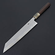Hitohira Tanaka Kyuzo Blue #1 Damascus Kiritsuke Gyuto 240mm Taihei Makassar Ebony Handle-Knife-Hitohira-Carbon Knife Co