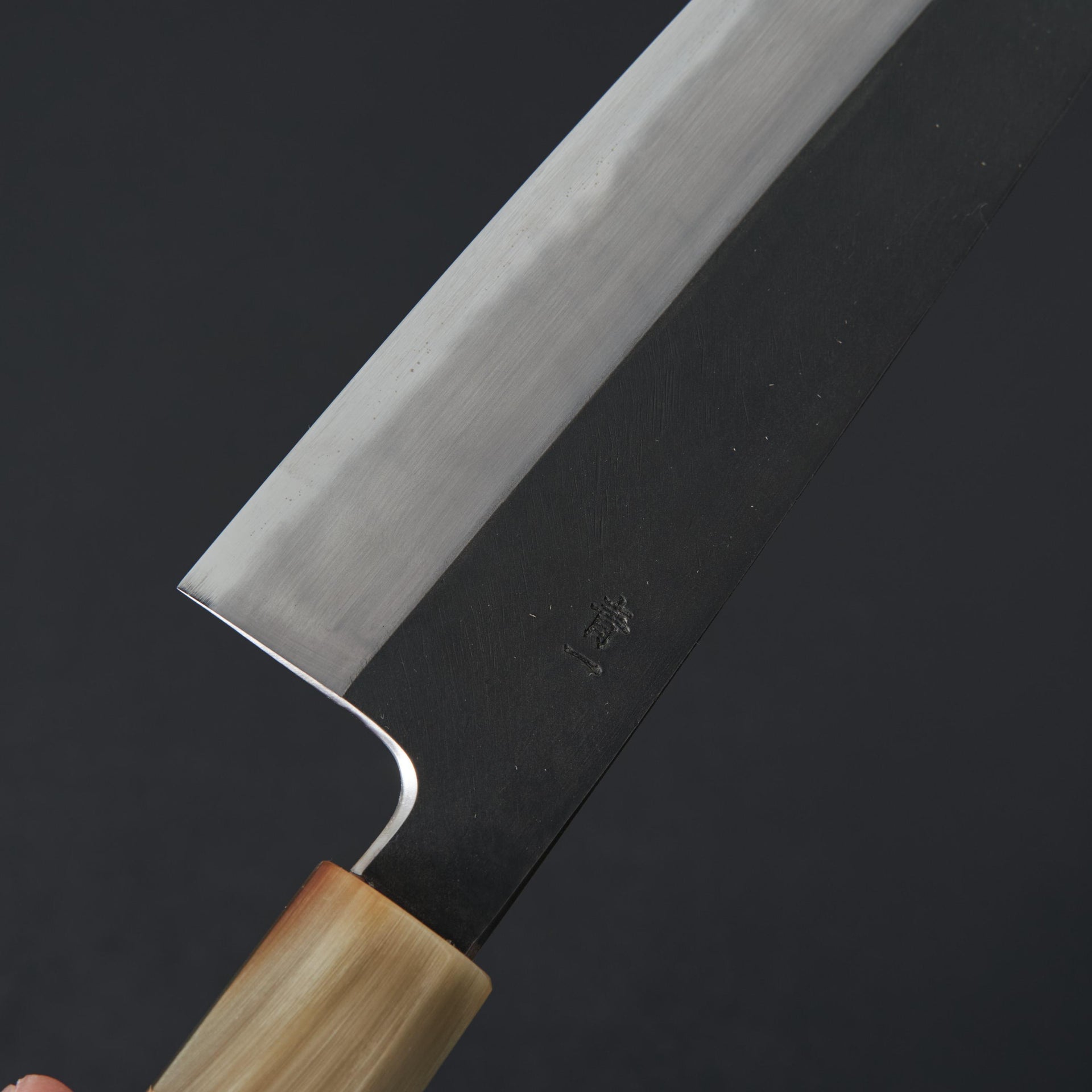 Hitohira Tanaka Kyuzo Blue #1 Kurouchi Kiritsuke Gyuto 240mm Yakusugi Cedar Handle (Extra Height/ Saya)-Knife-Hitohira-Carbon Knife Co