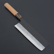 Hitohira Tanaka Kyuzo Blue #1 Kurouchi Nakiri 180mm Yakusugi Cedar Handle-Knife-Hitohira-Carbon Knife Co