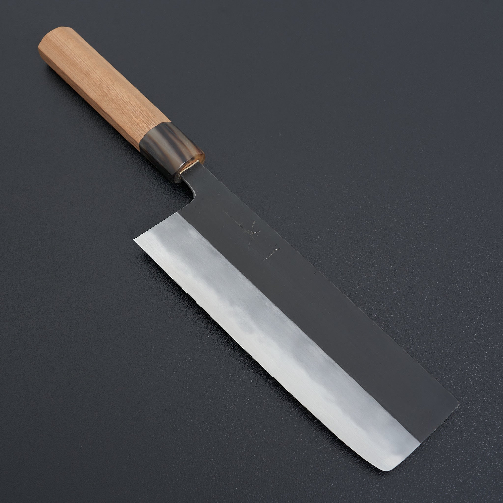 Hitohira Tanaka Kyuzo Blue #1 Kurouchi Nakiri 180mm Yakusugi Cedar Han