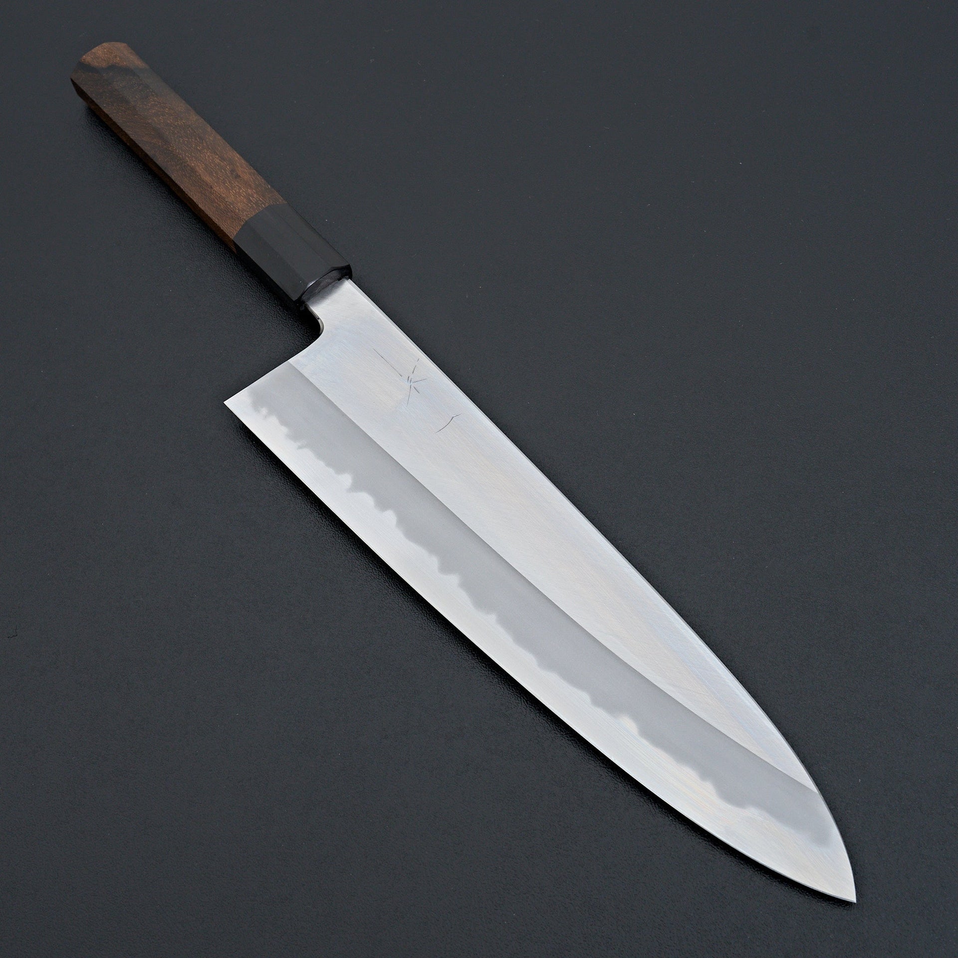 Hitohira Tanaka Kyuzo Blue #1 Migaki Gyuto 240mm Ziricote Handle (Extra Height)-Hitohira-Carbon Knife Co