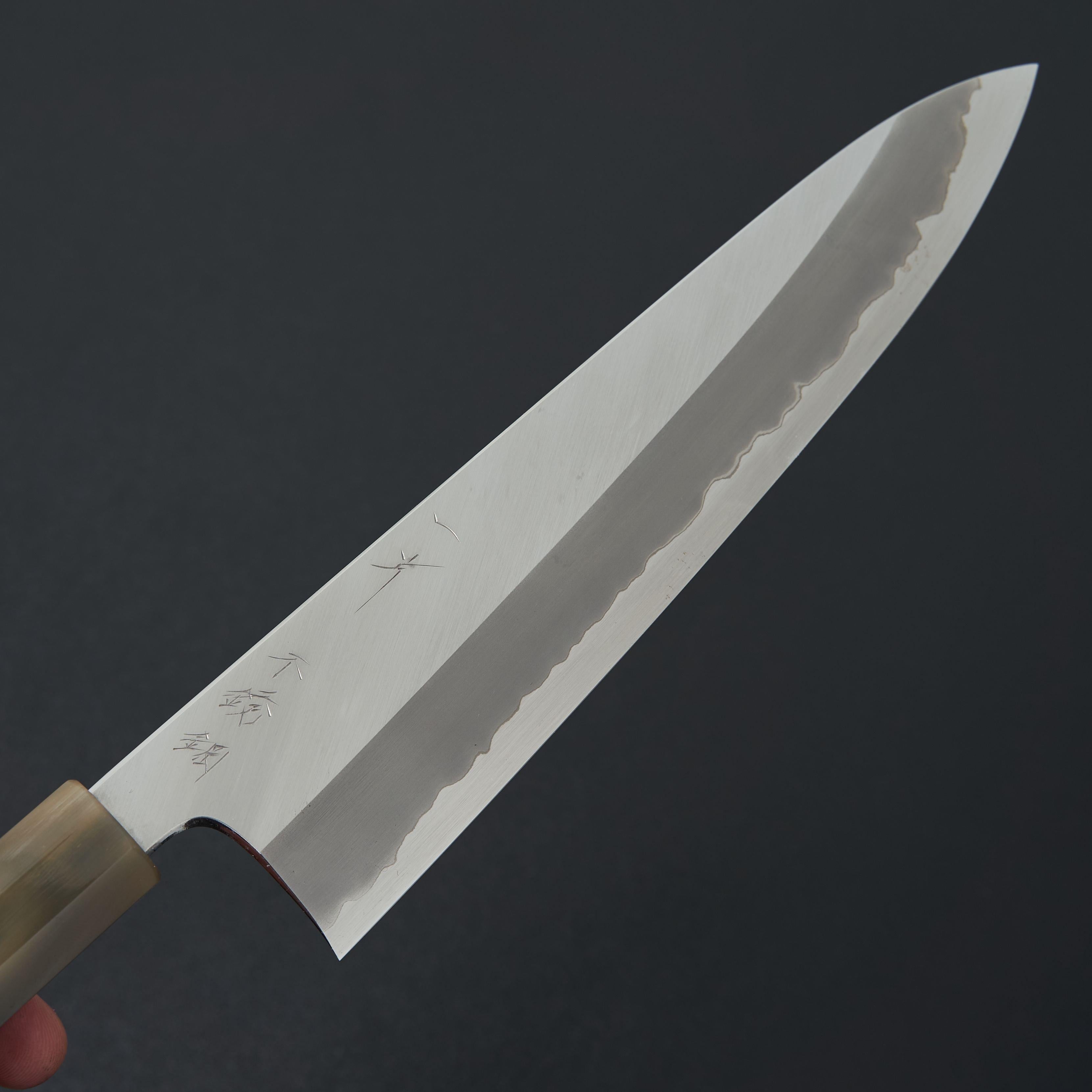 Hitohira Tanaka Kyuzo Blue #1 Stainless Clad Gyuto 240mm