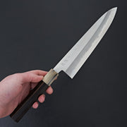 Hitohira Tanaka Kyuzo Blue #1 Stainless Clad Gyuto 240mm Taihei Makassar Ebony Handle-Knife-Hitohira-Carbon Knife Co