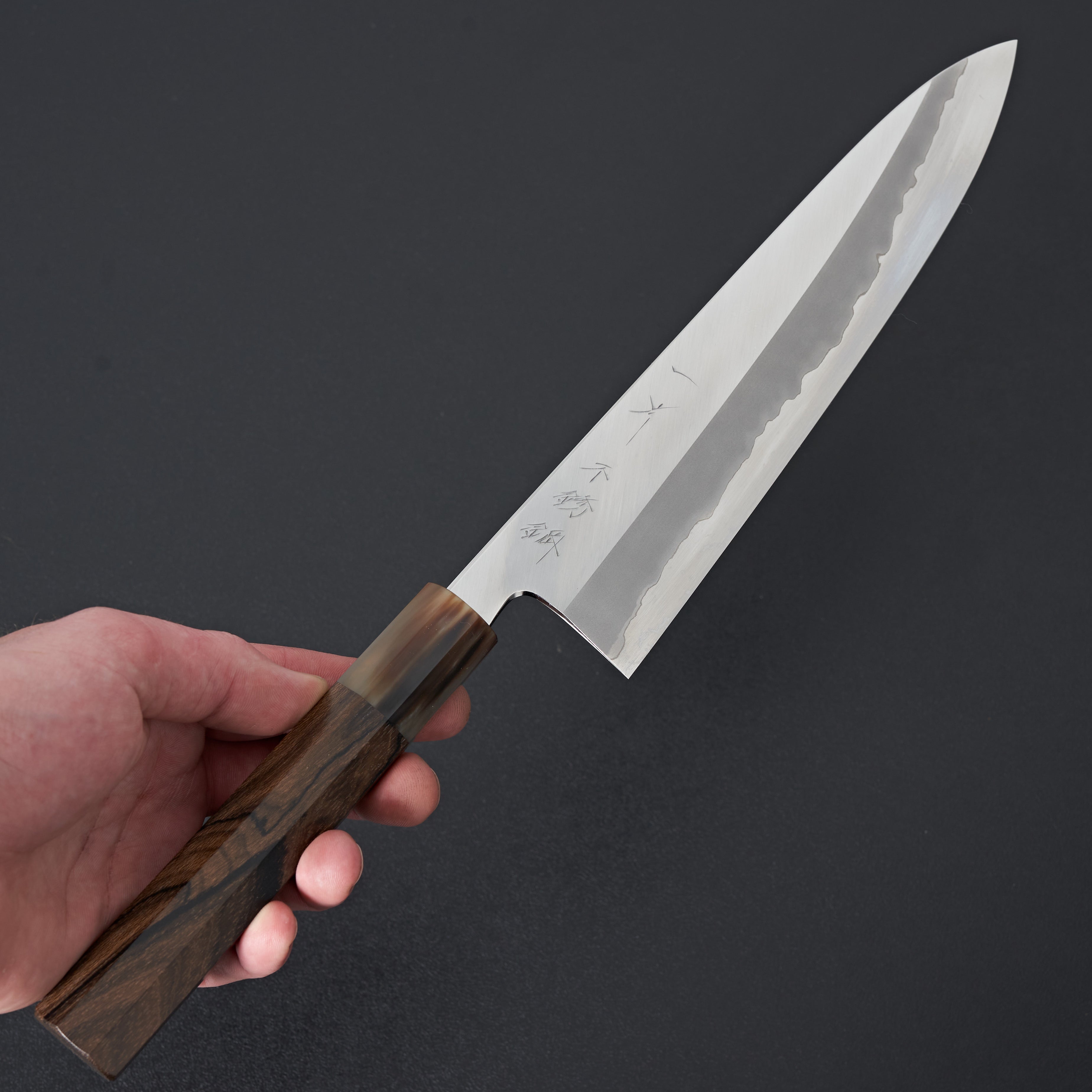 Hitohira Tanaka Kyuzo Blue #1 Stainless Clad Gyuto 240mm