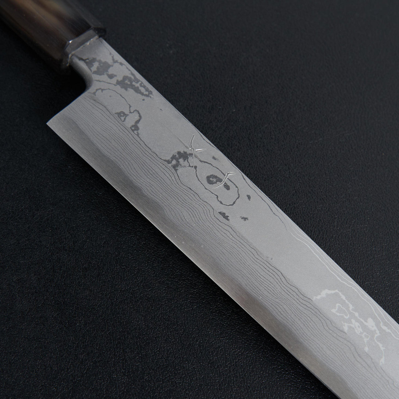 Hitohira Tanaka Manzo Blue #1 Damascus Kiritsuke Yanagiba 270mm Ebony Handle (Saya)-Knife-Hitohira-Carbon Knife Co