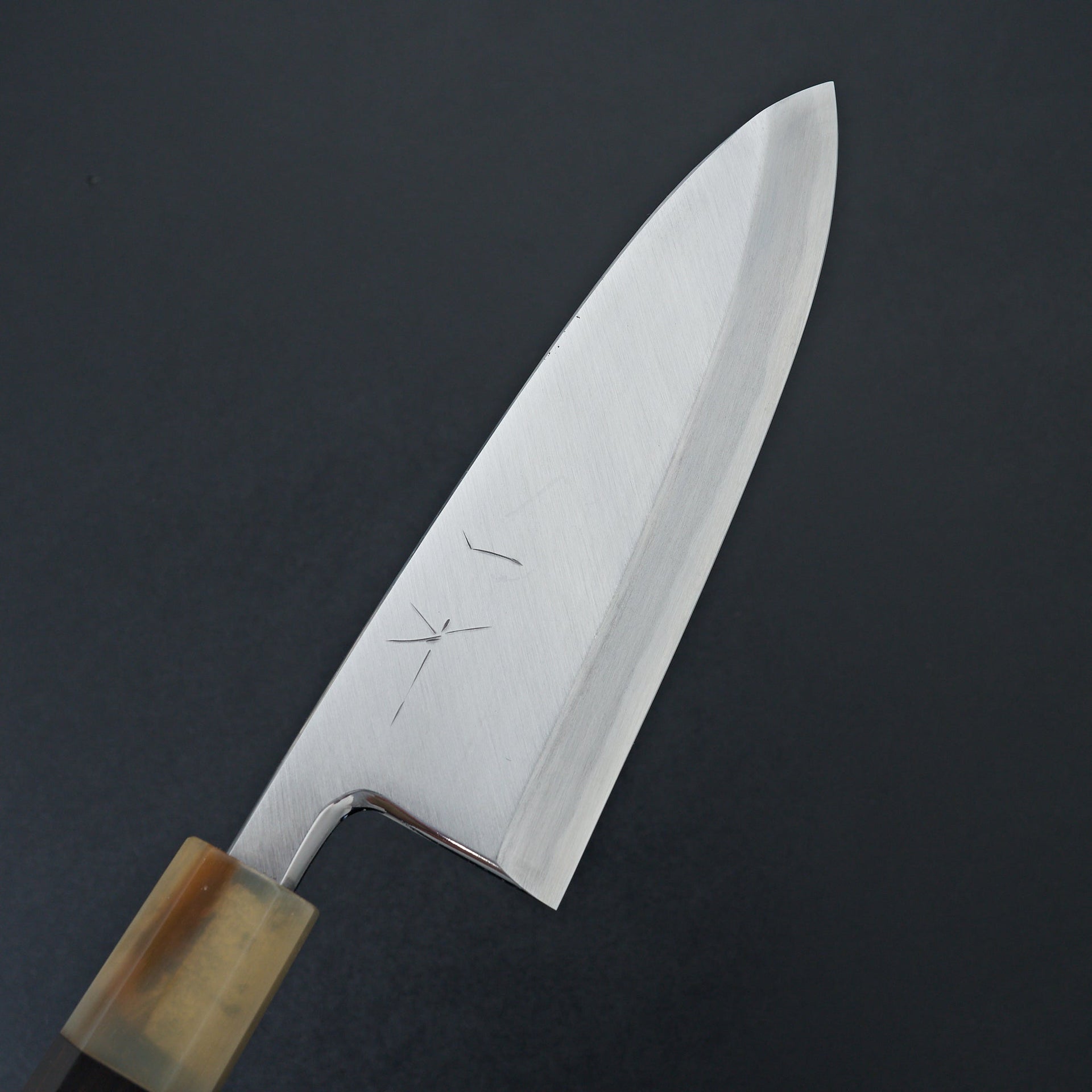 Hitohira Tanaka Manzo White #2 Deba 165mm Ebony Handle (Saya)-Knife-Hitohira-Carbon Knife Co