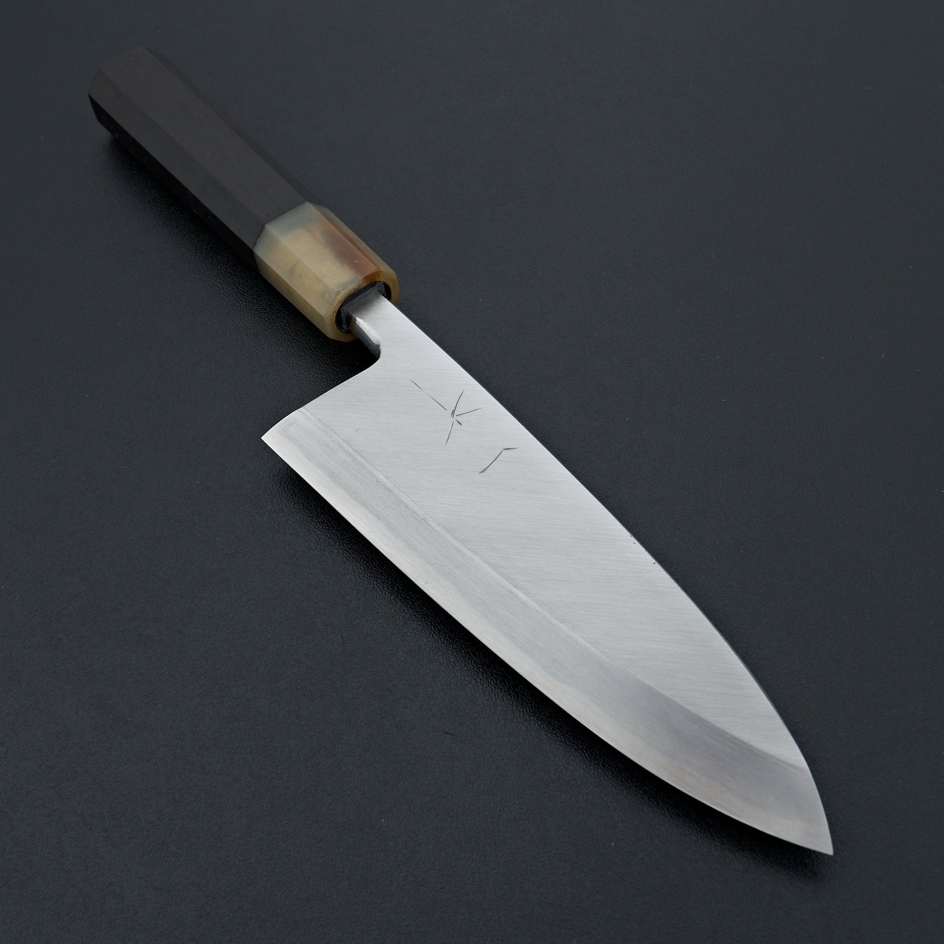 Hitohira Tanaka Manzo White #2 Deba 165mm Ebony Handle (Saya)-Knife-Hitohira-Carbon Knife Co