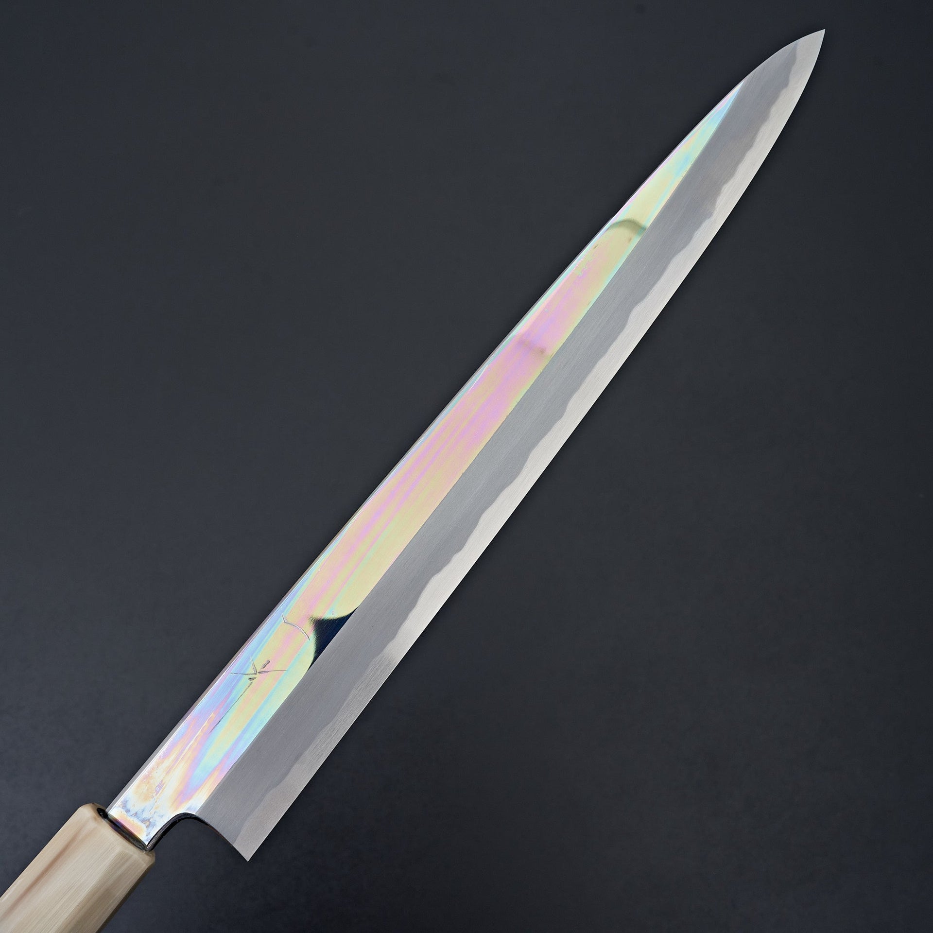 Hitohira Tanaka Mosuke Blue #1 Yanagiba 300mm Ebony Handle (Mirror Polished/Saya)-Knife-Hitohira-Carbon Knife Co