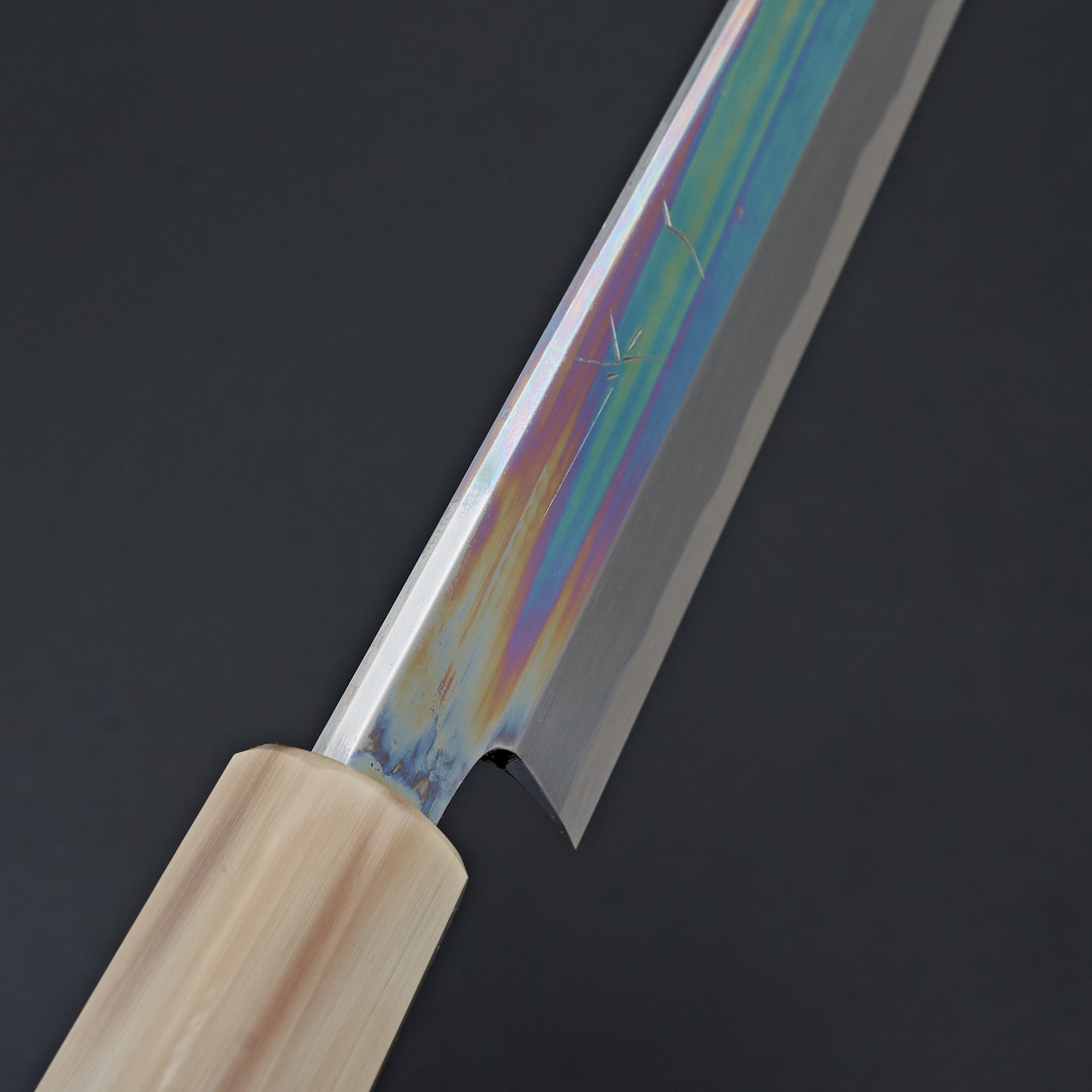 Hitohira Tanaka Mosuke Blue #1 Yanagiba 300mm Ebony Handle (Mirror Polished/Saya)-Knife-Hitohira-Carbon Knife Co