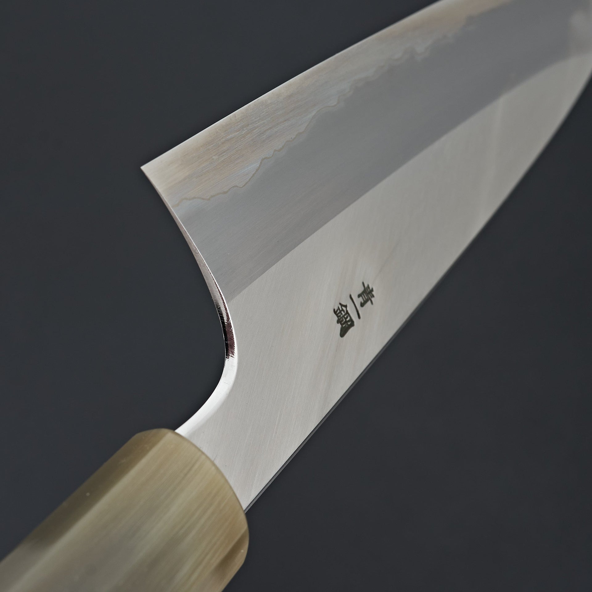 Hitohira Togashi Blue #1 Stainless Clad Gyuto 210mm Taihei Makassar Ebony Handle-Knife-Hitohira-Carbon Knife Co