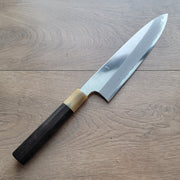 Hitohira Togashi Blue #1 Stainless Clad Gyuto 240mm Taihei Ebony Handle (Used/Discounted)-Carbon Knife Co-Carbon Knife Co