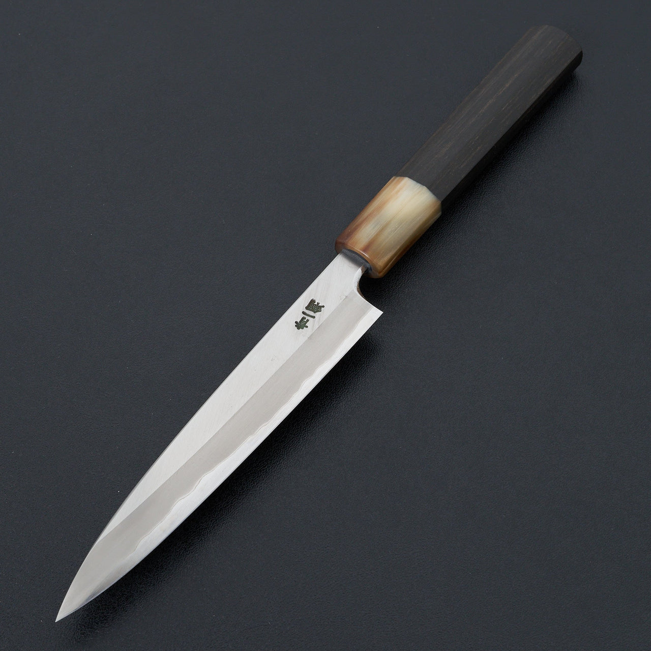 Hitohira Togashi Blue #1 Stainless Clad Migaki Petty 165mm Taihei Ebony Handle-Hitohira-Carbon Knife Co