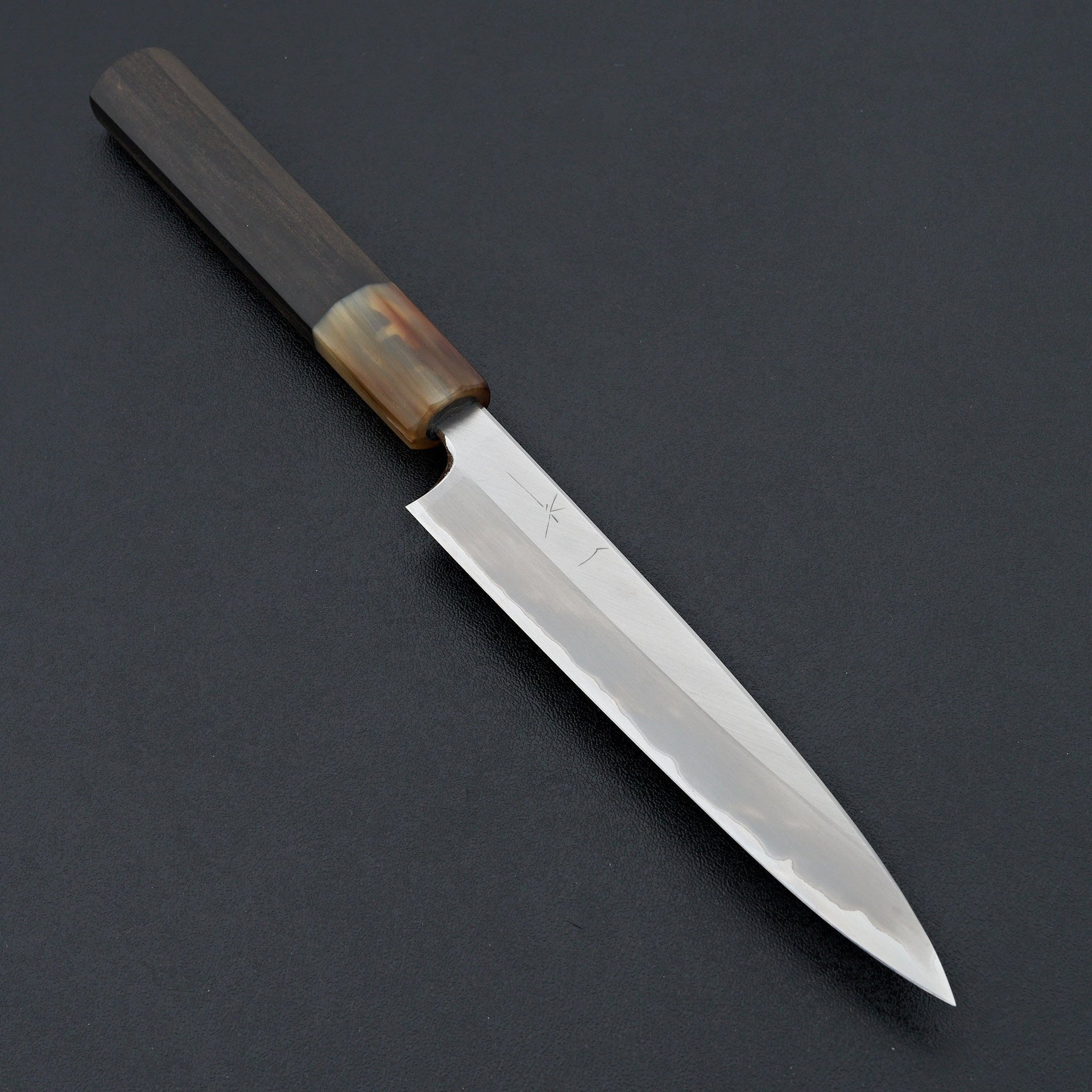 Hitohira Togashi Blue #1 Stainless Clad Migaki Petty 165mm Taihei Ebony Handle-Hitohira-Carbon Knife Co