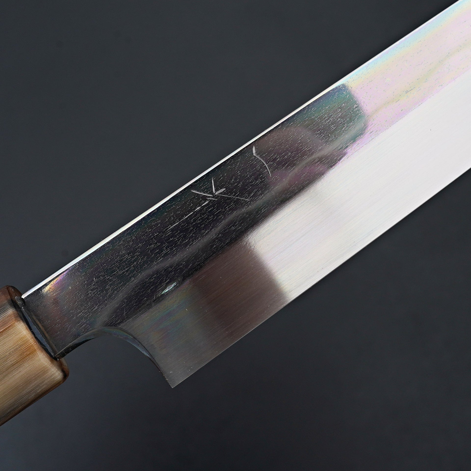 Hitohira Togashi Blue #1 Tanryumon Mizu Honyaki Yanagiba 300mm Taihei Ebony Handle (Saya)-Knife-Hitohira-Carbon Knife Co