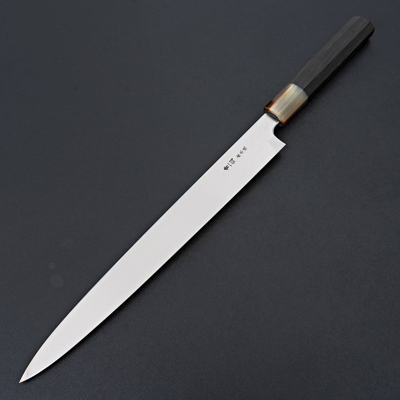 Hitohira Togashi Blue #1 Tanryumon Mizu Honyaki Yanagiba 300mm Taihei Ebony Handle (Saya)-Knife-Hitohira-Carbon Knife Co