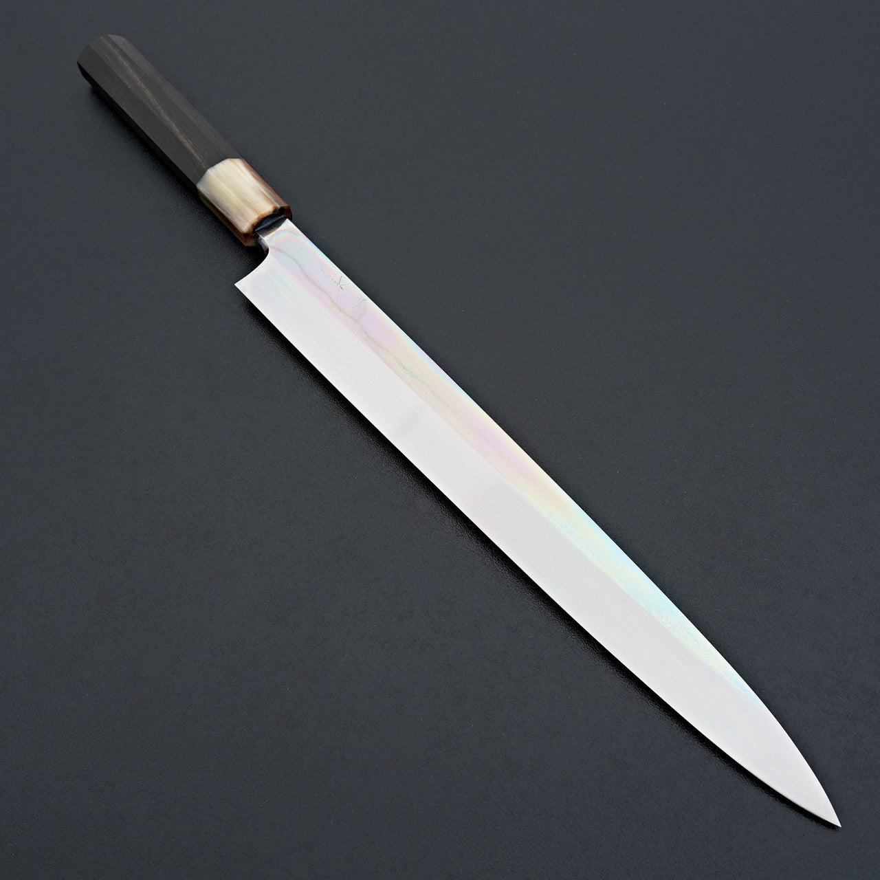 Hitohira Togashi Blue #1 Tanryumon Mizu Honyaki Yanagiba 300mm Taihei Ebony Handle (Saya)-Knife-Hitohira-Carbon Knife Co