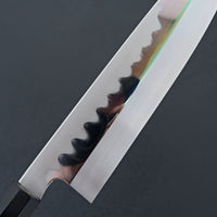 Hitohira Togashi Kyuzo White #1 Hakumon Mizu Honyaki Gyuto 240mm Kurokaki Persimmon Handle (#095/ Saya)