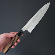 Hitohira Togashi Notaremon White #1 Mizu Honyaki Gyuto 240mm Kurokaki Persimmon Handle (#067/ Saya)-Knife-Hitohira-Carbon Knife Co