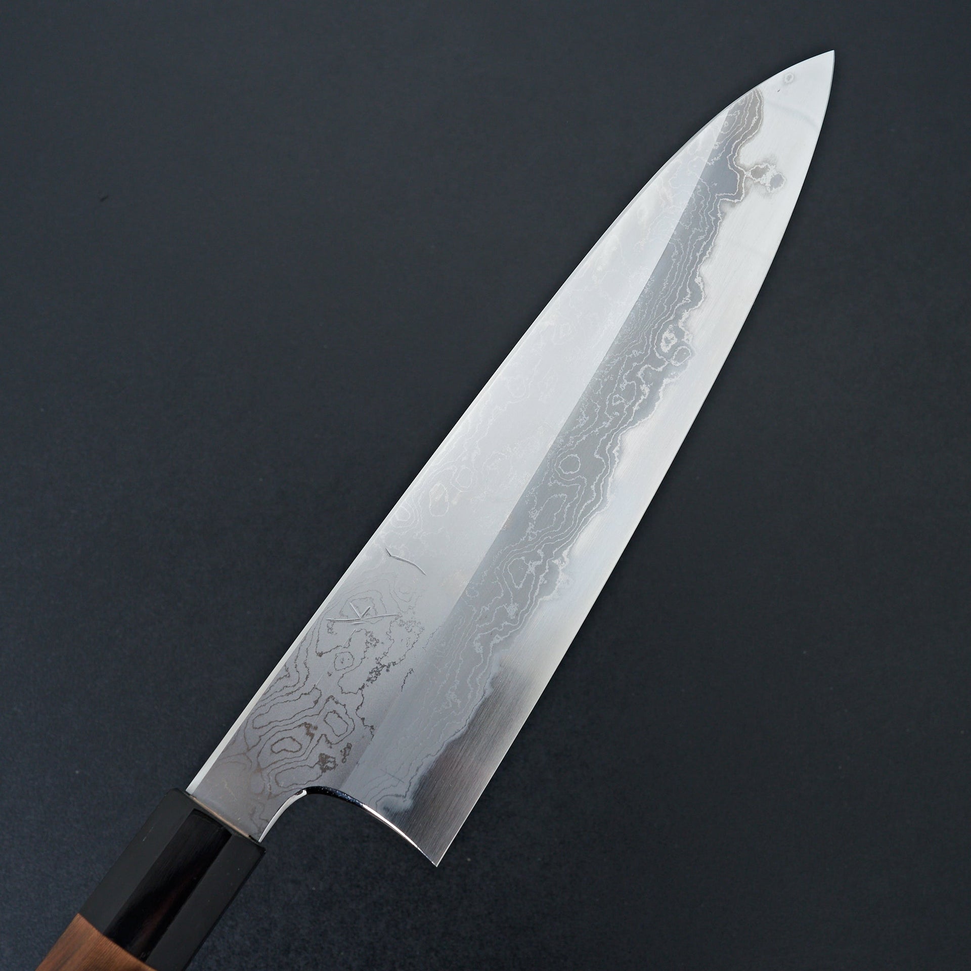 Hitohira Togashi White #1 Damascus Gyuto 240mm Burnt Yakusugi Handle-Knife-Hitohira-Carbon Knife Co