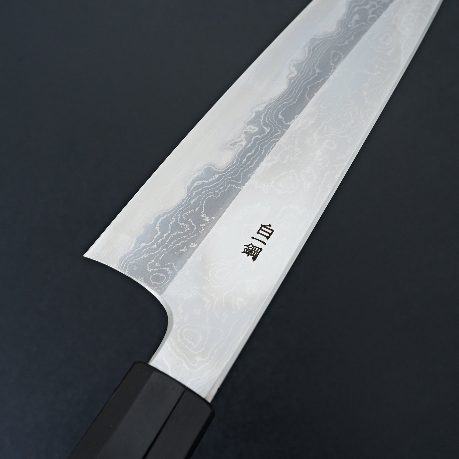 Hitohira Togashi White #1 Damascus Gyuto 240mm Burnt Yakusugi Handle-Knife-Hitohira-Carbon Knife Co