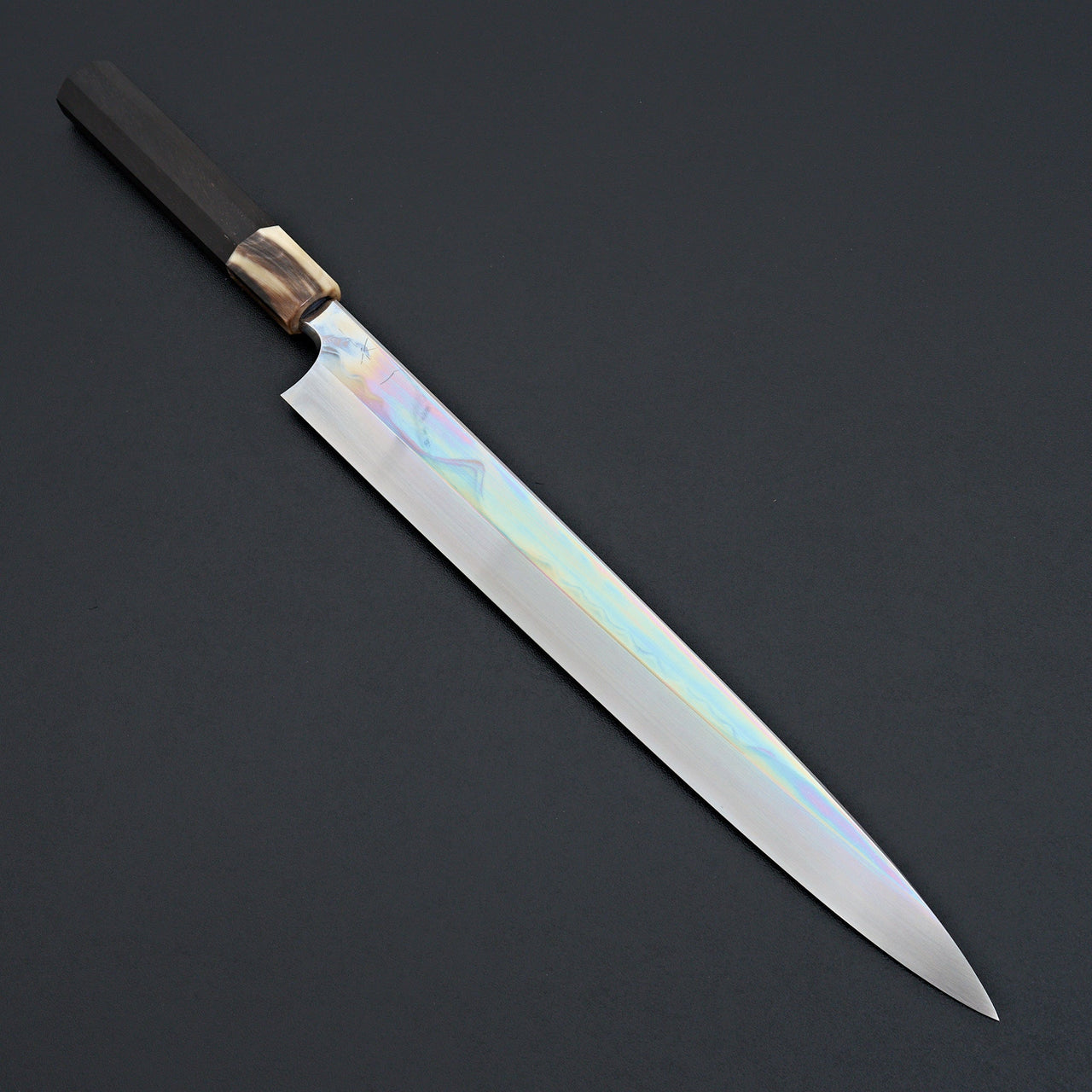 Hitohira Togashi White #1 Fuji Mizu Honyaki Yanagiba 300mm Taihei Ebony Handle (Saya)-Knife-Hitohira-Carbon Knife Co