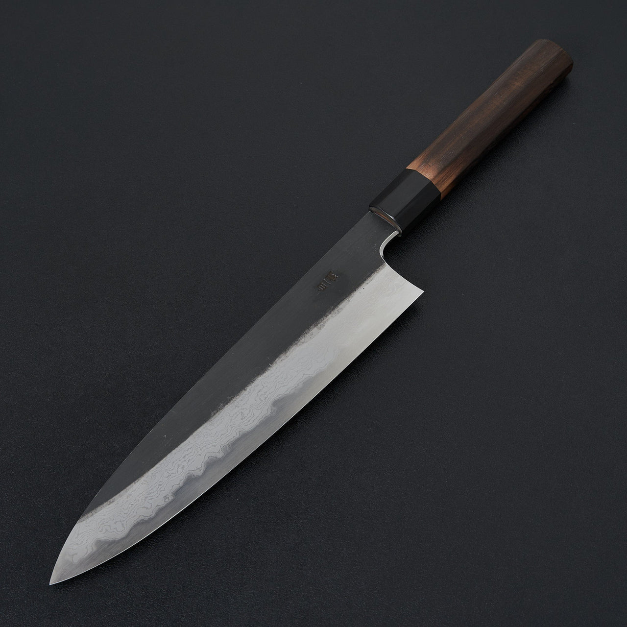 Hitohira Togashi White #1 Kurouchi Damascus Gyuto 240mm Burnt Yakusugi Handle-Knife-Hitohira-Carbon Knife Co