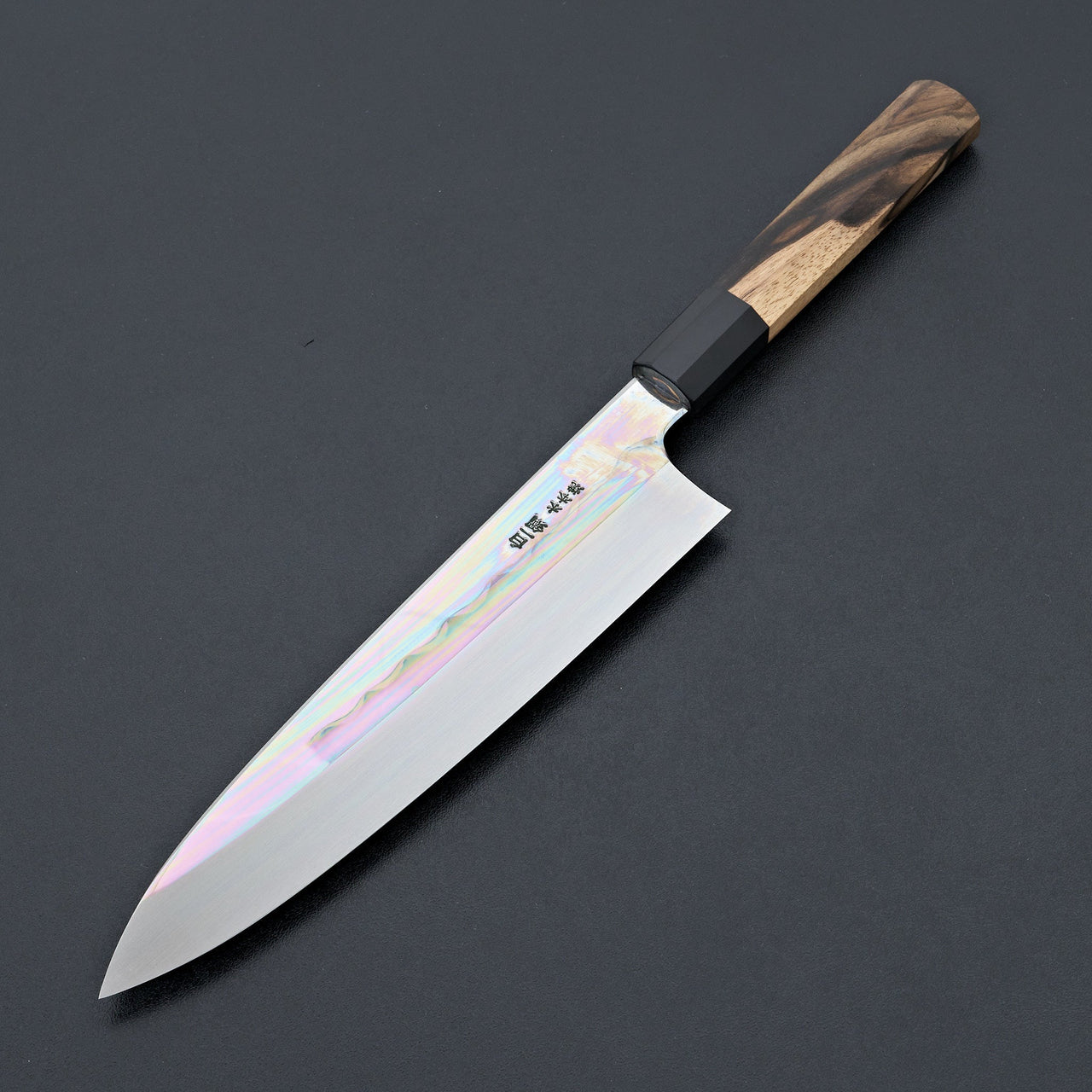 Hitohira Togashi White #1 Mizu Honyaki Gyuto 240mm Kurokaki Persimmon Handle (#088/Saya)-Knife-Hitohira-Carbon Knife Co