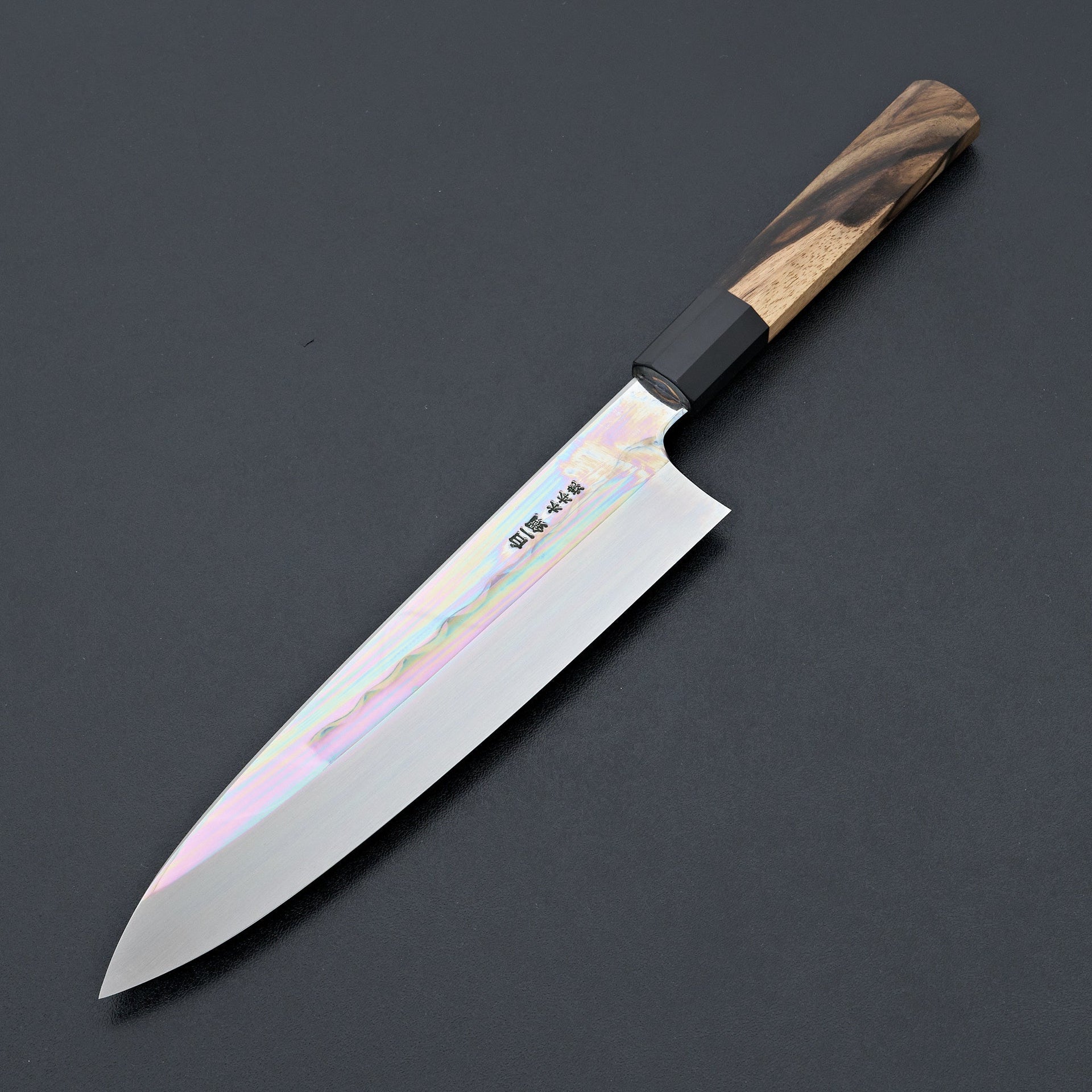 Hitohira Togashi White #1 Mizu Honyaki Gyuto 240mm Kurokaki Persimmon Handle (#088/Saya)-Knife-Hitohira-Carbon Knife Co