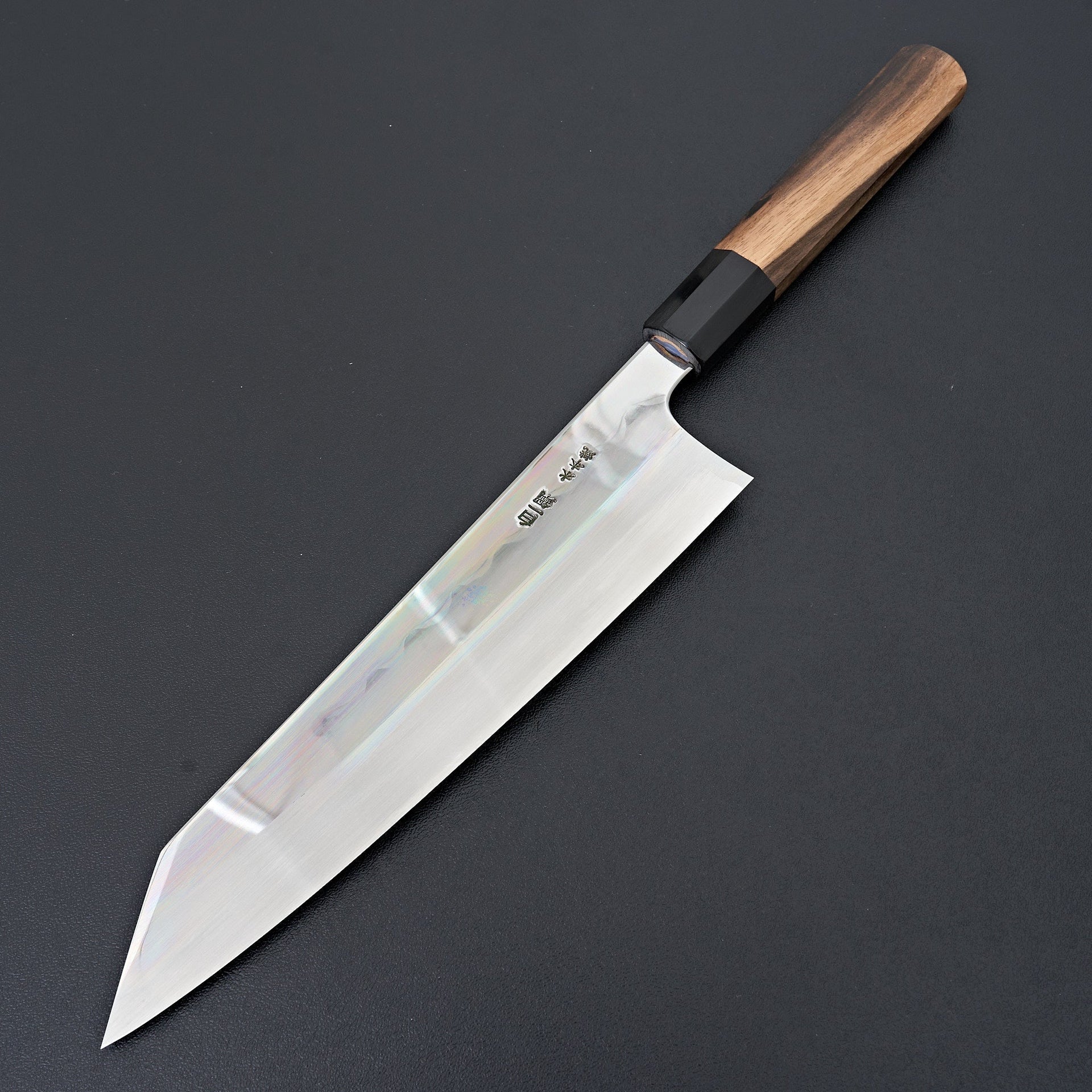 Hitohira Togashi White #1 Mizu Honyaki Kiritsuke Gyuto 240mm Kurokaki Persimmon Handle (#076/ Saya)-Knife-Hitohira-Carbon Knife Co
