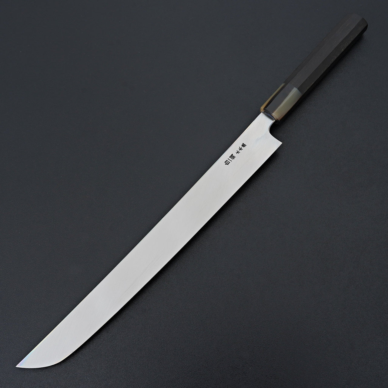 Hitohira Togashi White #1 Notaremon Mizu Honyaki Yanagi Sakimaru 300mm Taihei Ebony Handle (Saya)-Knife-Hitohira-Carbon Knife Co