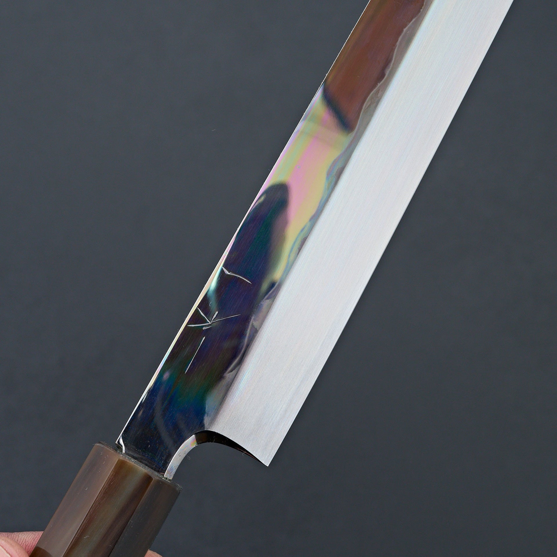 Hitohira Togashi White #1 Notaremon Mizu Honyaki Yanagiba 300mm Taihei Ebony Handle (Saya)-Knife-Hitohira-Carbon Knife Co