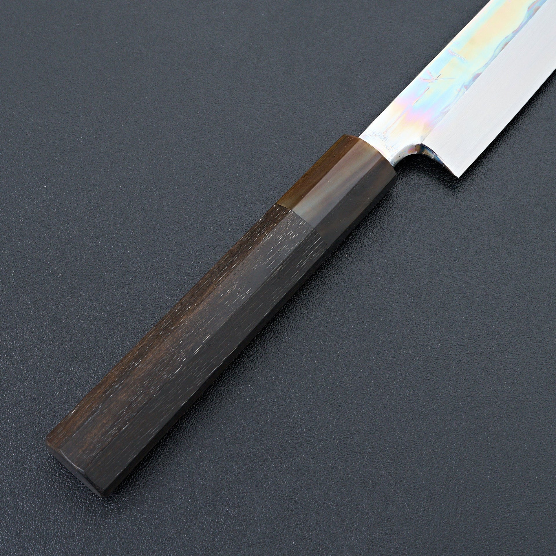 Hitohira Togashi White #1 Notaremon Mizu Honyaki Yanagiba 300mm Taihei Ebony Handle (Saya)-Knife-Hitohira-Carbon Knife Co