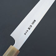 Hitohira Togashi White #1 Sanbonsugi Mizu Honyaki Yanagiba 300mm Taihei Ebony Handle (Saya)-Knife-Hitohira-Carbon Knife Co