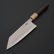 Hitohira Togashi White #1 Stainless Clad Kasumi Bunka 180mm Ebony Handle-Knife-Hitohira-Carbon Knife Co