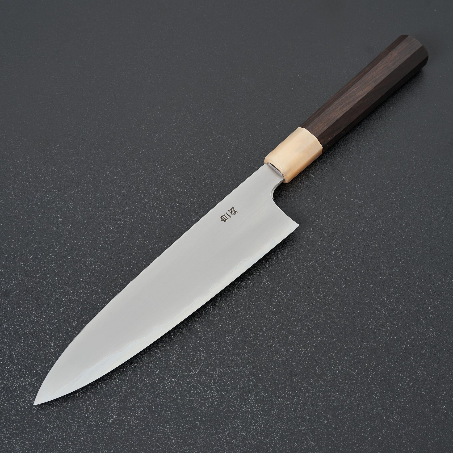Hitohira Togashi White #1 Stainless Clad Kasumi Gyuto 210mm Ebony Handle-Knife-Hitohira-Carbon Knife Co