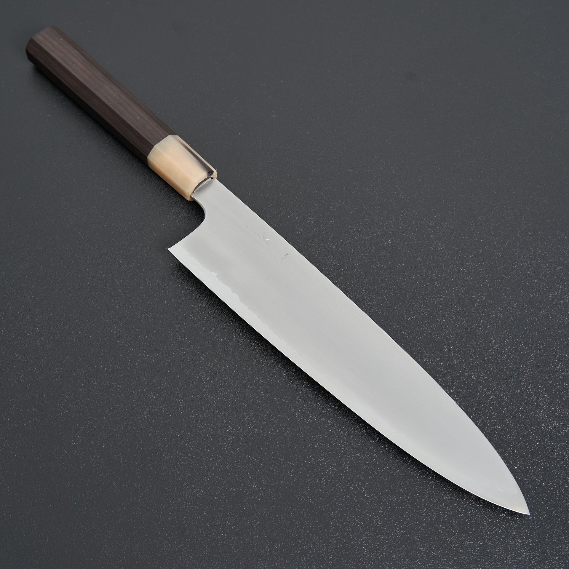 Hitohira Togashi White #1 Stainless Clad Kasumi Gyuto 240mm Ebony Handle-Knife-Hitohira-Carbon Knife Co