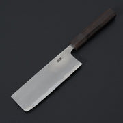 Hitohira Togashi White #1 Stainless Clad Kasumi Nakiri 180mm Ebony Handle-Knife-Hitohira-Carbon Knife Co