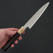 Hitohira Togashi White #1 Stainless Clad Kasumi Petty 165mm Ebony Handle-Knife-hitohira-Carbon Knife Co