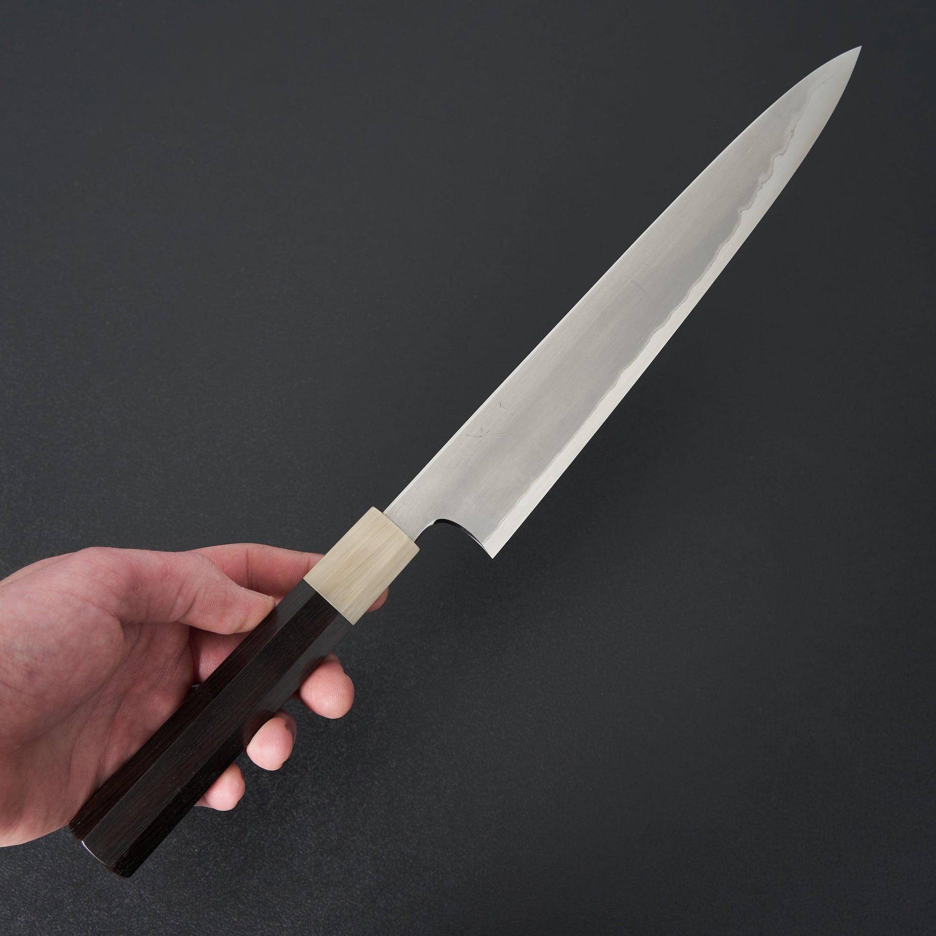 Hitohira Togashi White #1 Stainless Clad Kasumi Sujihiki 240mm Ebony Handle-Knife-Carbon Knife Co-Carbon Knife Co