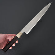 Hitohira Togashi White #1 Stainless Clad Kasumi Sujihiki 270mm Ebony Handle-Knife-Hitohira-Carbon Knife Co