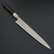 Hitohira Togashi White #1 Stainless Clad Kasumi Sujihiki 270mm Ebony Handle-Knife-Hitohira-Carbon Knife Co