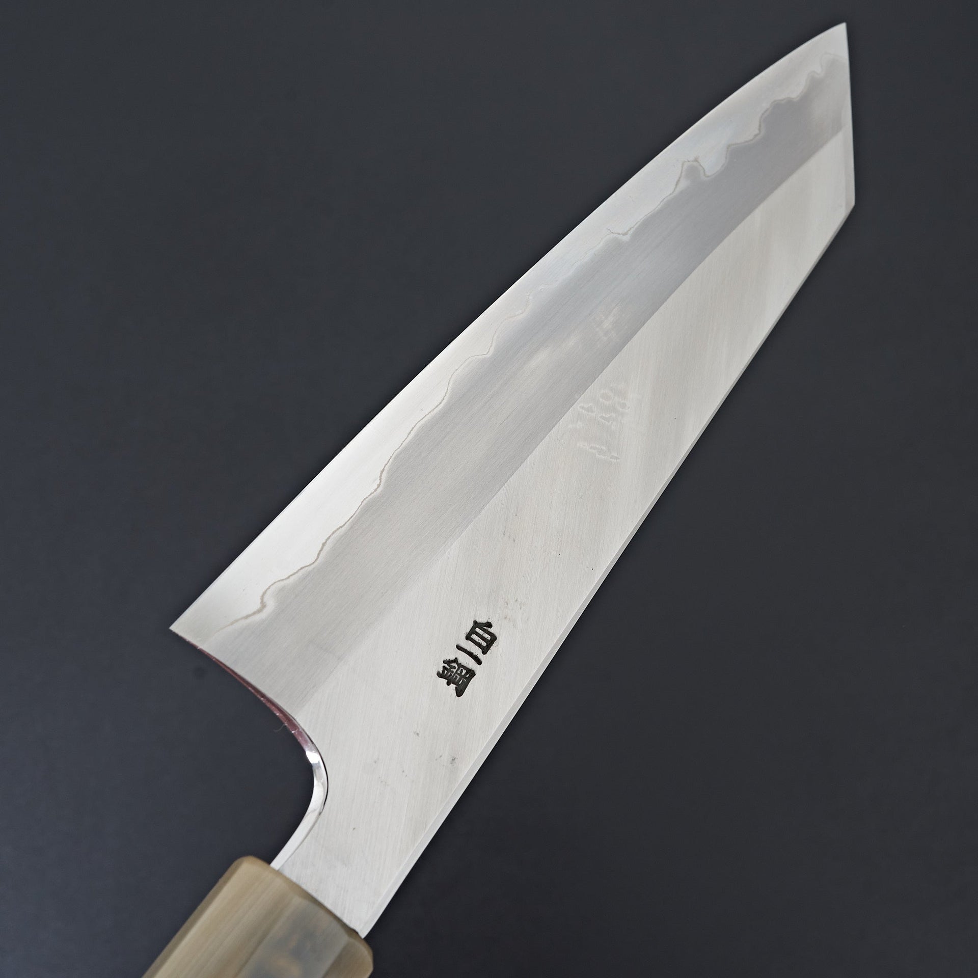 Hitohira Togashi White #1 Stainless Clad Migaki Kiritsuke Gyuto 210mm Taihei Makassar Ebony Handle-Knife-Hitohira-Carbon Knife Co