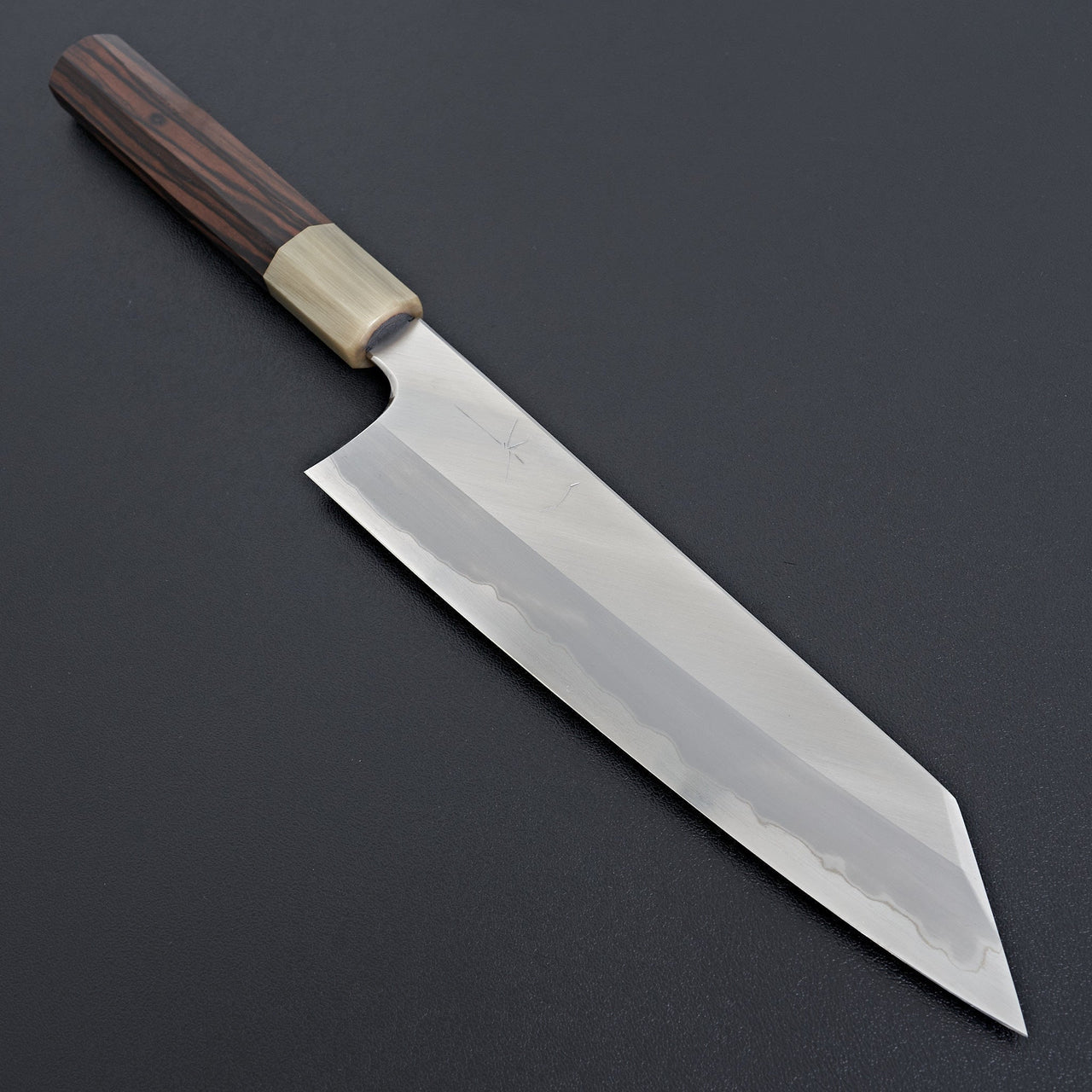 Hitohira Togashi White #1 Stainless Clad Migaki Kiritsuke Gyuto 210mm Taihei Makassar Ebony Handle-Knife-Hitohira-Carbon Knife Co