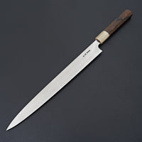 Hitohira Togashi White #2 Mizu Honyaki Yanagiba 330mm Ziricote Handle (Saya)